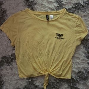 DIVIDED Let it bee yellow tee small